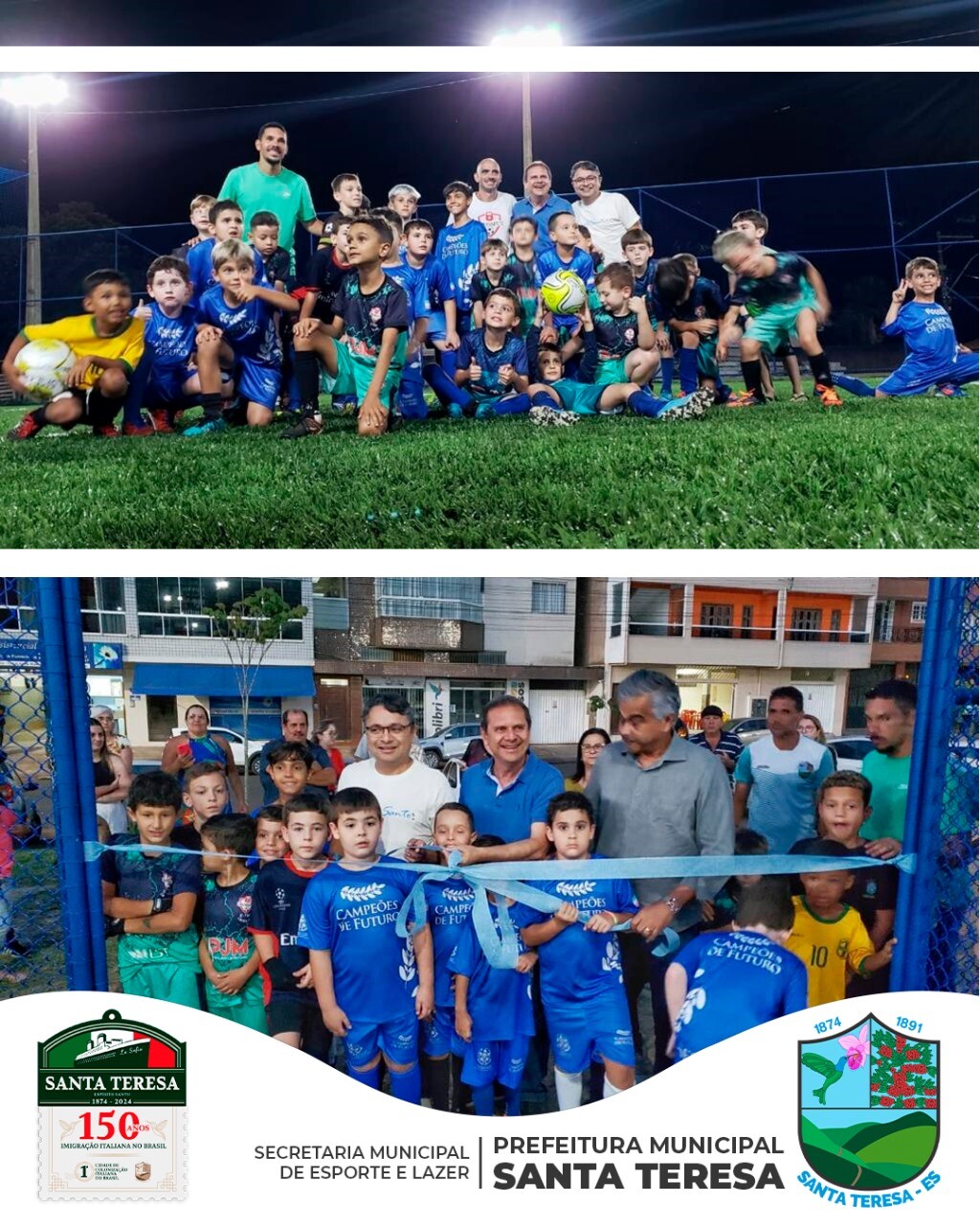 Prefeitura reinaugura  Campo Society e Campo de Areia no Bairro Dois Pinheiros