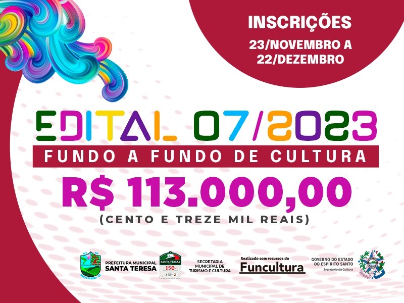 Coinvestimento Fundo a Fundo da Cultura – Ciclo 2023