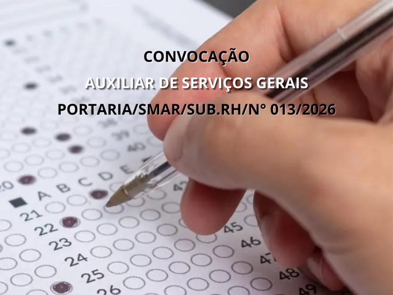 PORTARIA/SMAR/SUB.RH/N° 013/2026