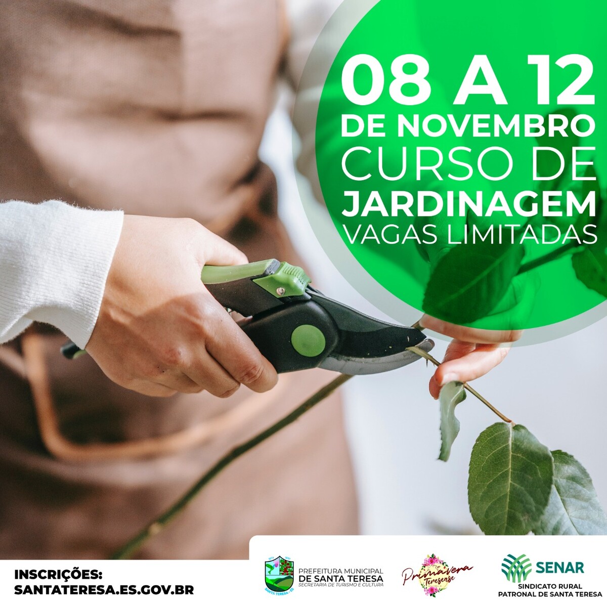 Inscrições encerradas para o Curso de Jardinagem do Senar