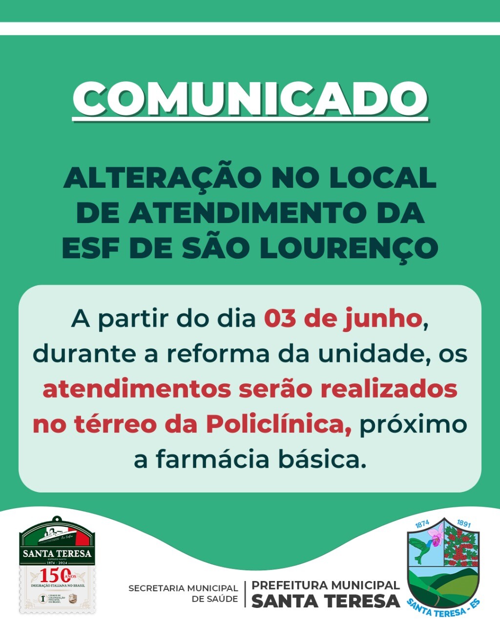 Comunicado Importante!