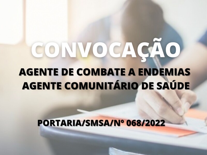 Convocação para candidato aprovado no cargo de Agente de Saúde