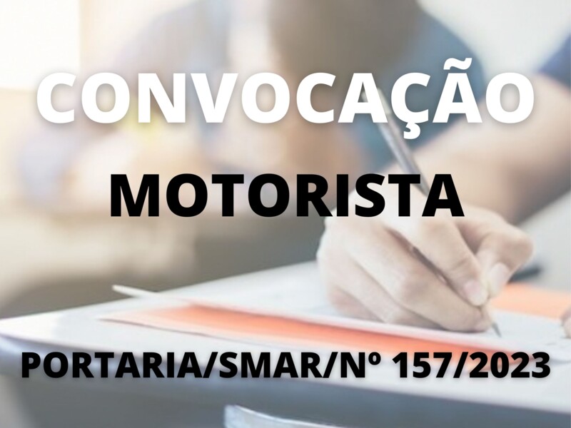 Convocação para o cargo de Motorista
