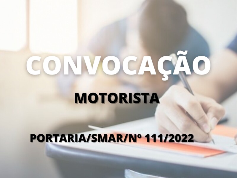 Convocação para o cargo de Motorista 