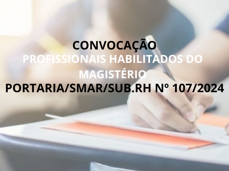 PORTARIA/SMAR/SUB.RH Nº 107/2024