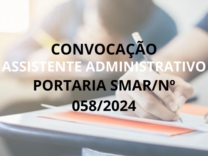 PORTARIA SMAR/SUB.RH/ Nº 058/2024