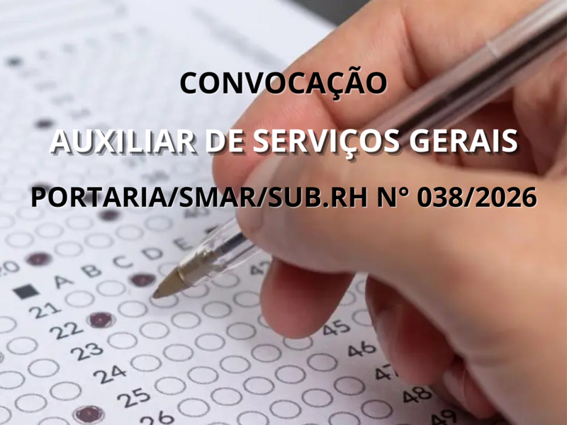 PORTARIA/SMAR/SUB.RH/N° 038/2026