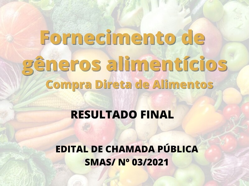 Resultado Final da Chamada Pública para Agricultores Familiares Locais