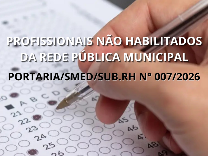 PORTARIA SMED/SUB.RH N° 007/2026