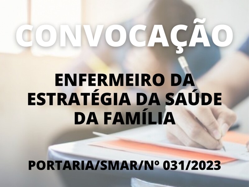Convocação para o cargo de Enfermeiro