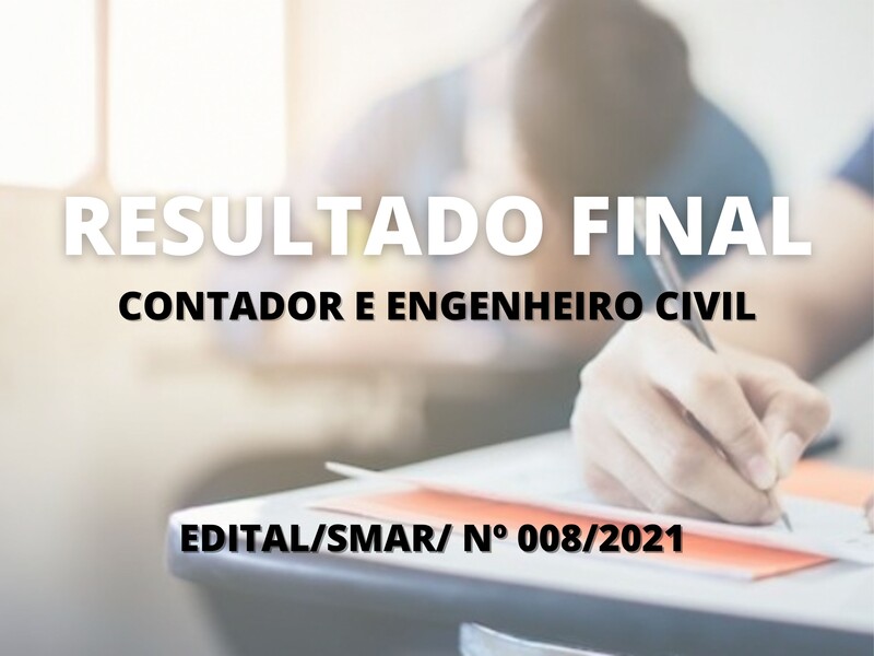 Resultado final para os cargos de Contador e Engenheiro Civil